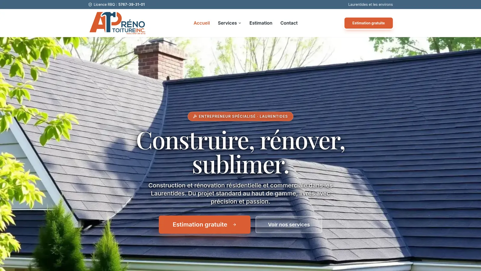 AP Roofing website — roofing renovation and installation contractor AP Roofing website — roofing renovation and installation contractor