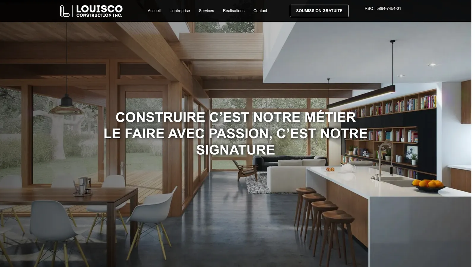Louisco Construction website — general residential construction contractor Louisco Construction website — general residential construction contractor