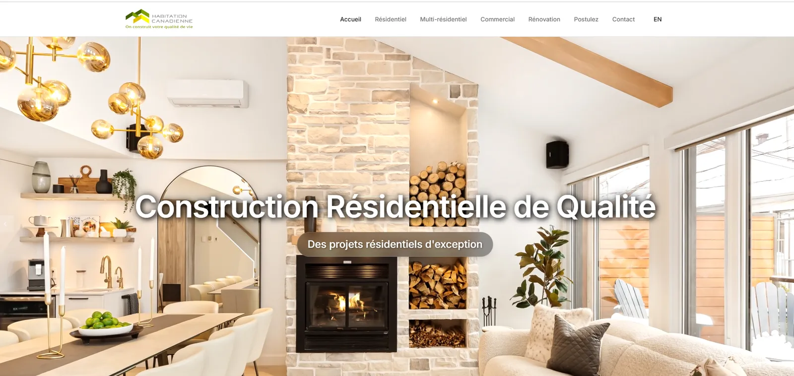 Habitation Canadienne website — residential home builder Habitation Canadienne website — residential home builder