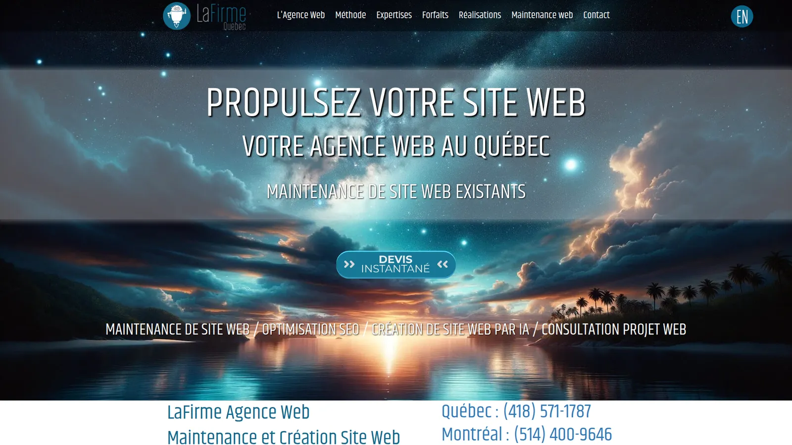 LaFirme Web Agency website — agency building websites and applications LaFirme Web Agency website — agency building websites and applications