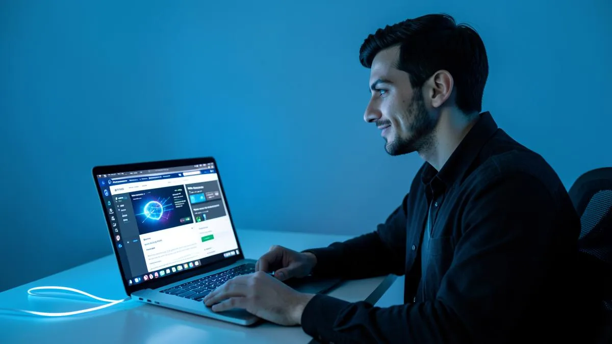 Vibe coding course: learn to build your website or app with AI, one-on-one Entrepreneur taking a vibe coding course to build a website or application with AI