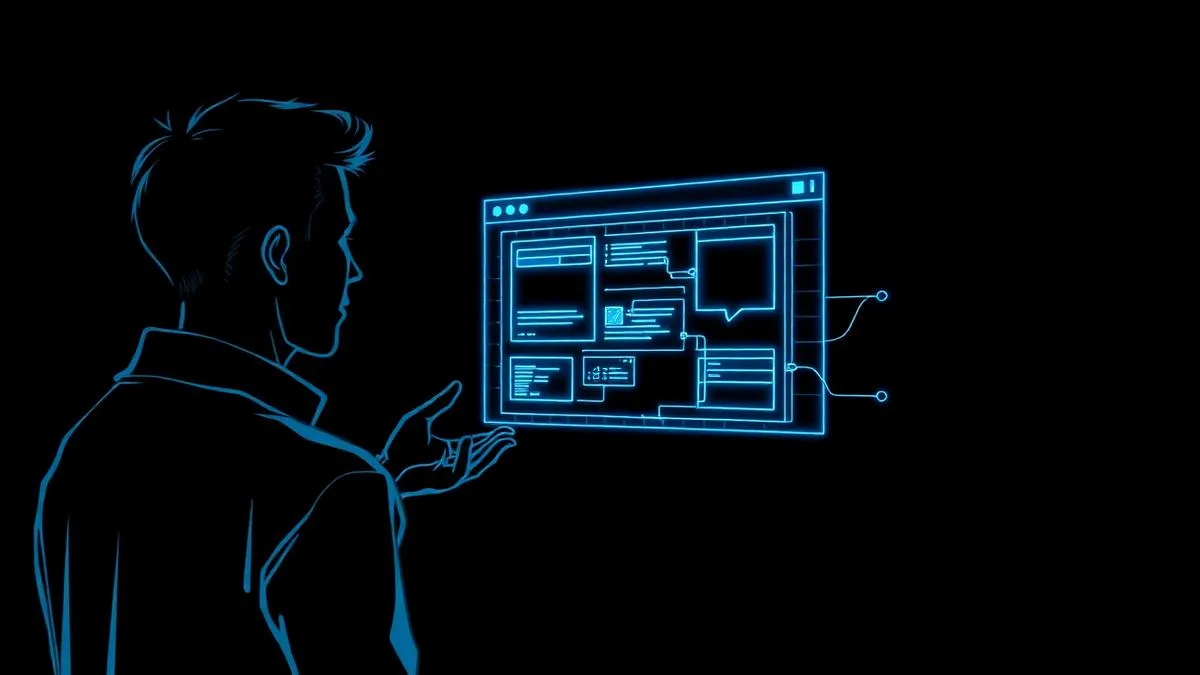 What is vibe coding? Describing a website to an AI An entrepreneur describing a website to an artificial intelligence